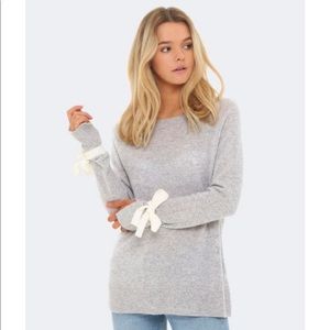 Charli Cashmere Tie Sleeve Sweater, XS